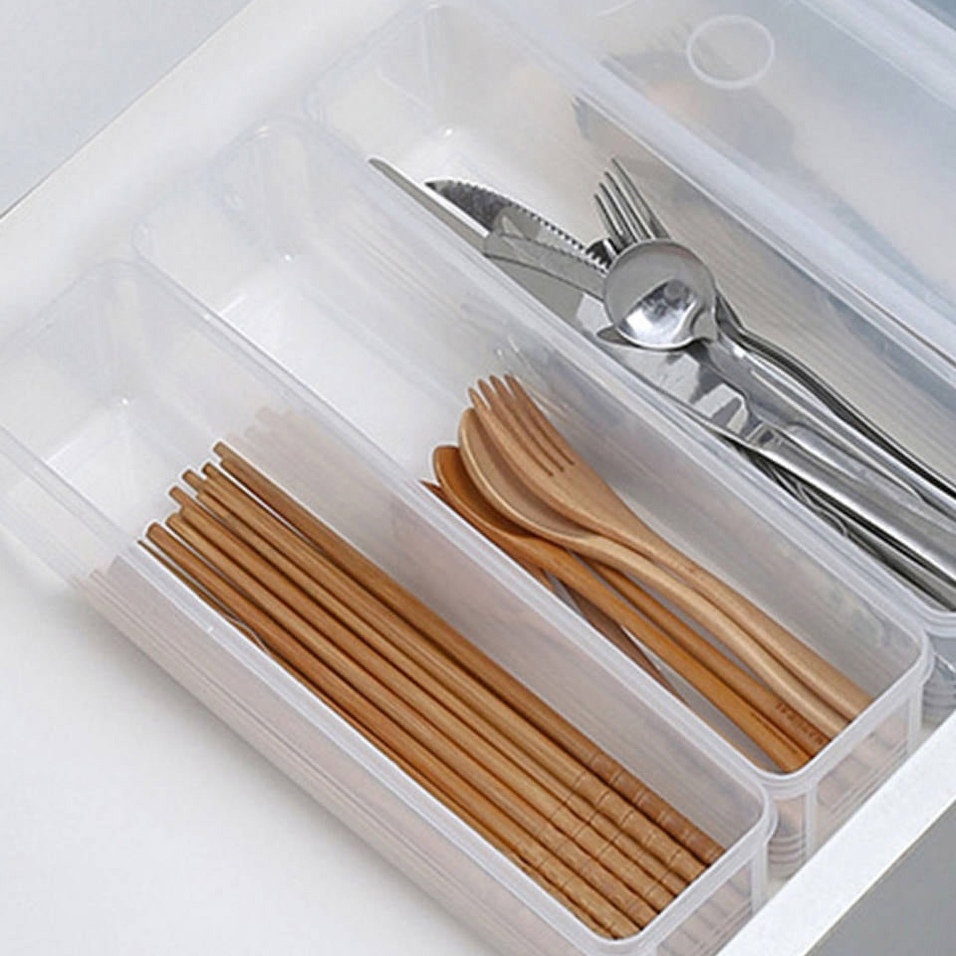 Tray with Lids Kitchen Drawer Organizer with Lids and Drainer Plastic