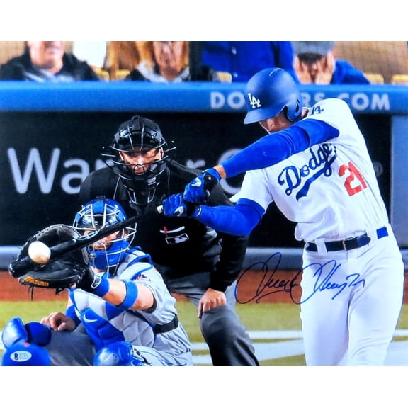 Trayce Thompson Signed Autographed 16X20 Photo LA Dodgers Big Swing Beckett