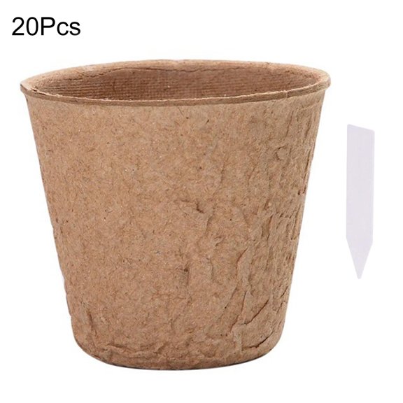 Trayknick 1 Set Nursery Pots Solid Construction Breathable Plastic Flower Plant Nursery Pots with Plant Labels Kit for Home