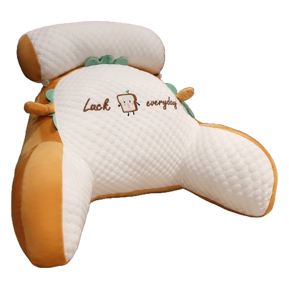 Trayknick Cartoon Print Bed Rest Reading Pillow with Arm Support - Detachable Backrest Support for Sofa, Couch, and Cushion