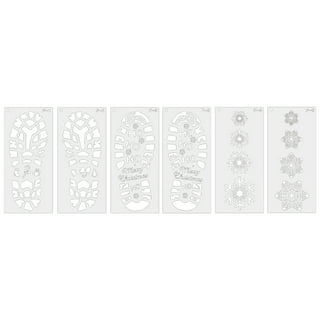 GENEMA 12 Pieces Christmas Stencils Template Reusable Plastic Craft for Art  Drawing Painting Spraying Window Glass Door Car Body 
