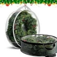 thumbnail image 1 of Trayknick Christmas Wreath Storage Bag - Round PVC Transparent, Dustproof Design, Easy to Carry Handle (1/2 Pcs), 1 of 8