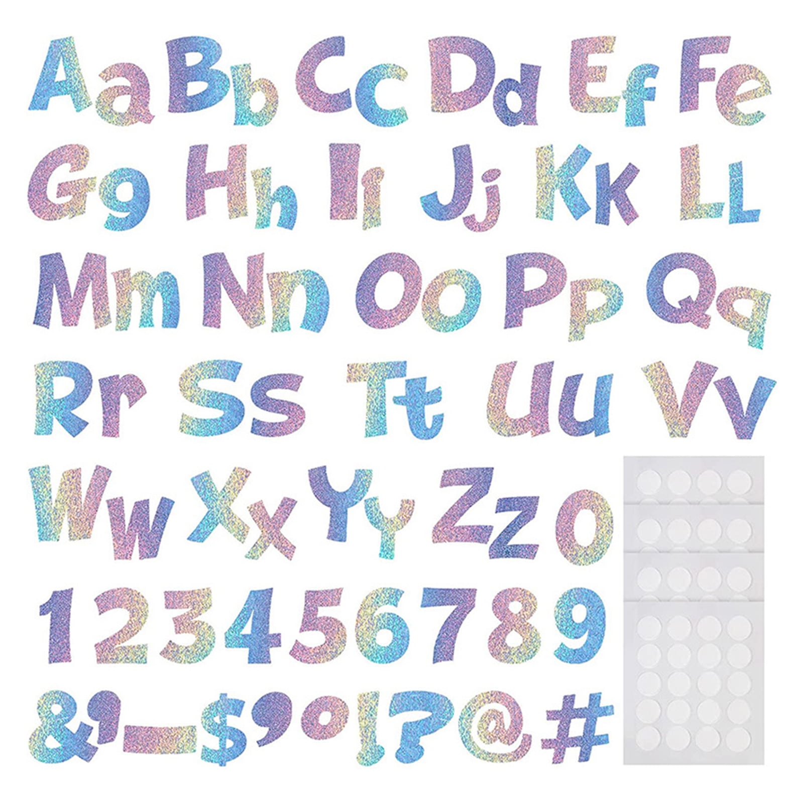 Trayknick Colorful Numbers Alphabet Cutouts Bulletin Board Paper Set