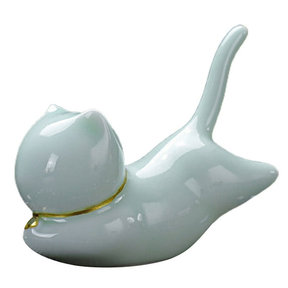Trayknick Cute Funny Incense Holder Multifunctional Ceramic Cartoon Cat Incense Holder for Home Decoration Adorable Funny Incense Stick Holder for Stress Relief