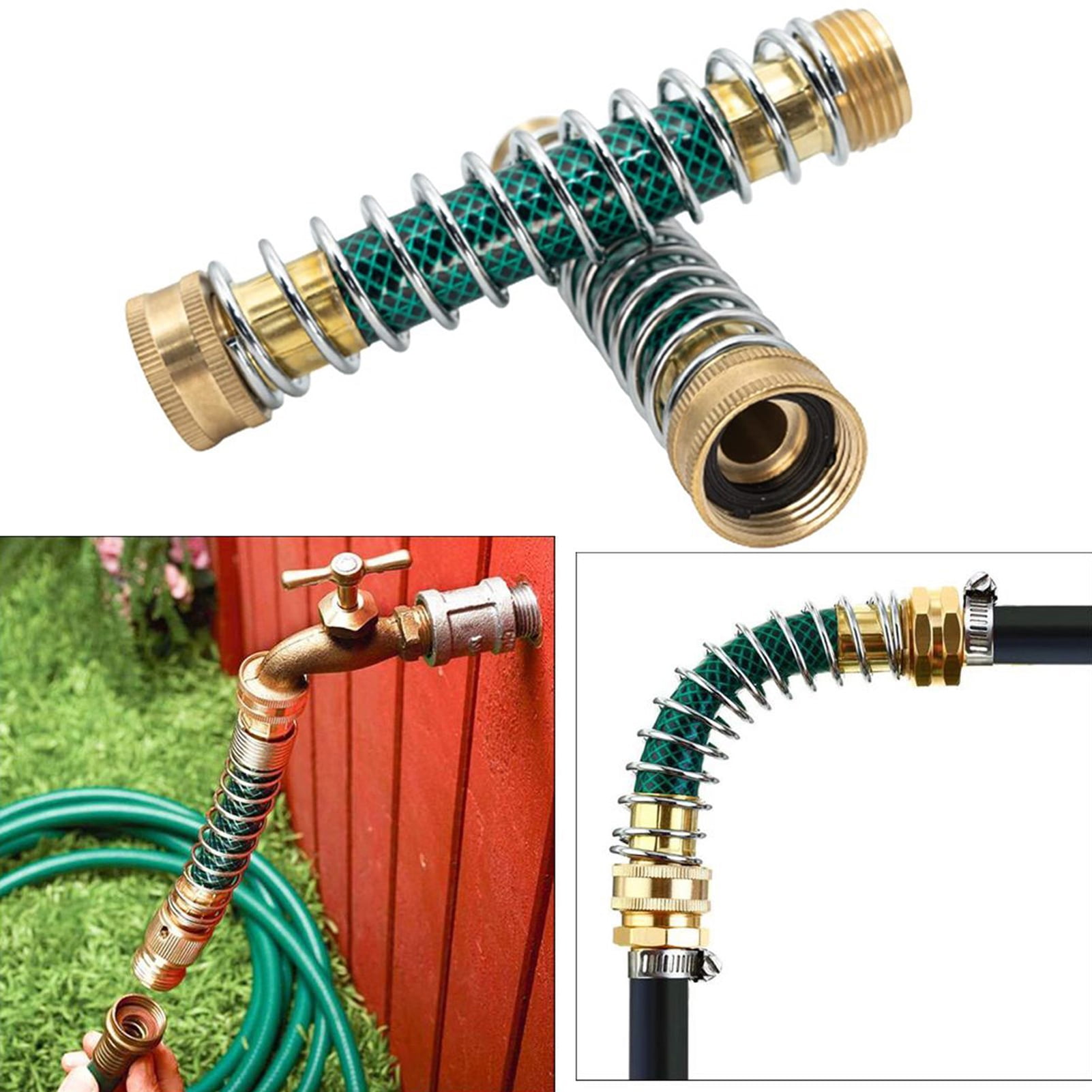 Trayknick Flexible Garden Hose Extender Coil Spring Prevents Kinks