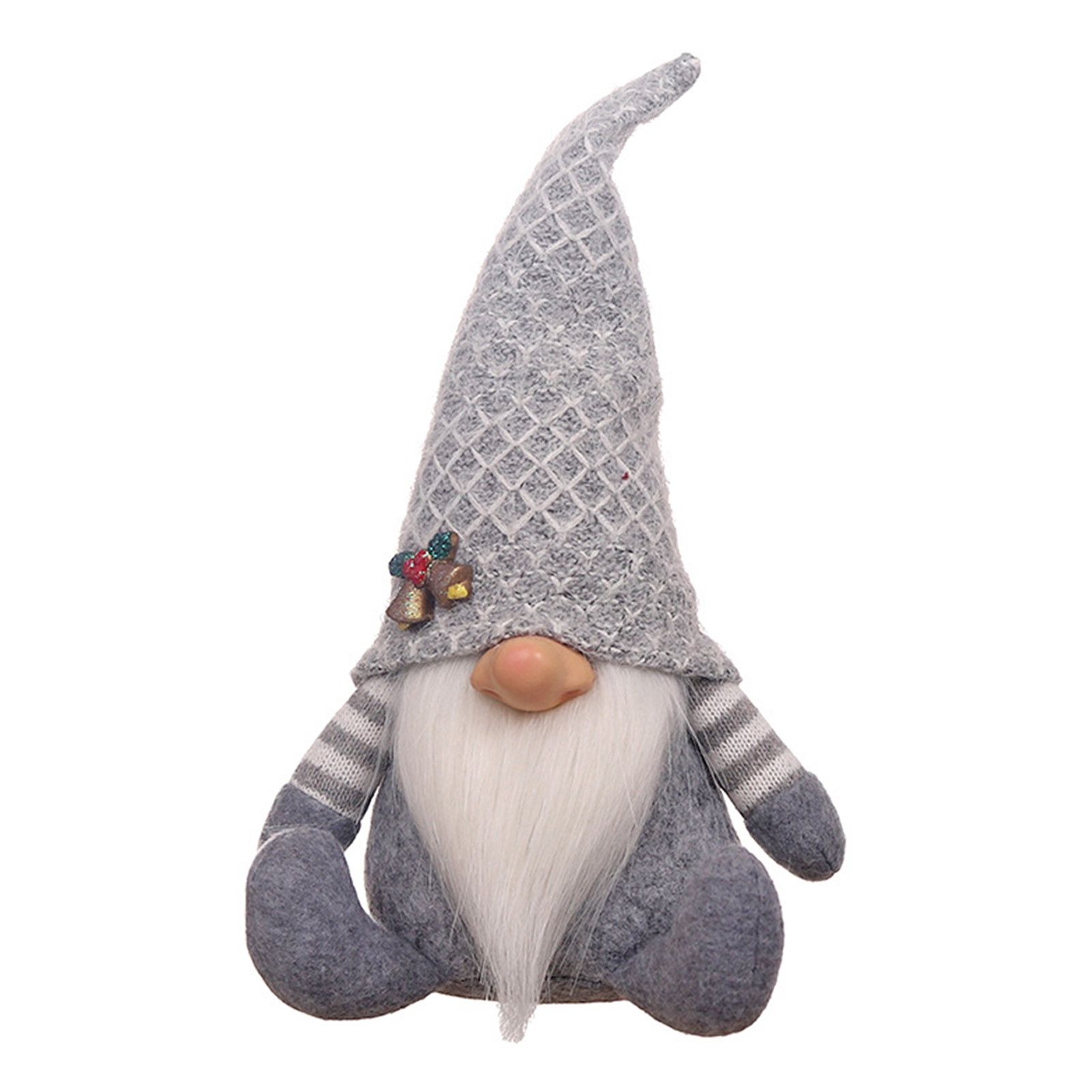 Trayknick Full Beard Gnome Handmade Christmas Gnome with Bell Full