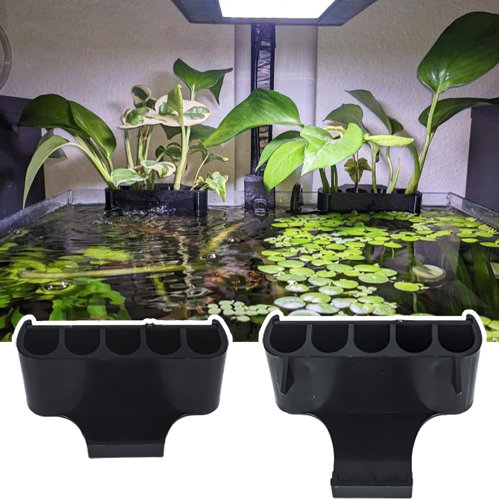 Trayknick Hydroponic Storage Rack - 5 Holes Fish Tank Plant Supports ...