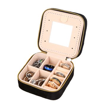 Anself - Jewelry Box Organizer Functional Huge Lockable, Leather Jewelry Storage Case For Women