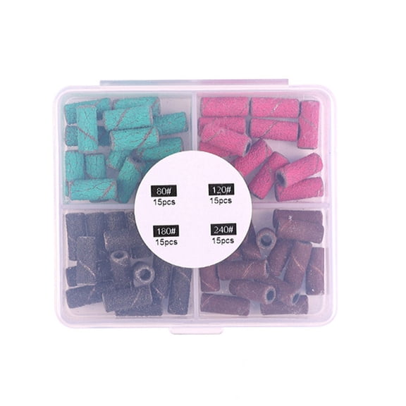 Trayknick Nail Polishing Heads Small Sanding Bands for Nails Professional Nail Drill Bit Set for Precise Nail Shaping Polishing Includes Small Sanding for Gel