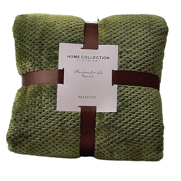 Trayknick Non-shedding Blanket Soft Blanket Autumn Winter Comfortable Blanket Solid Color Pineapple Plaid Sofa Blanket for Home Bedroom