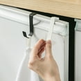 thumbnail image 1 of Trayknick Over The Door Cabinet Drawer Hooks - Heavy Duty Z-Shape Carbon Steel Metal Hook for Kitchen Cabinet Narrow Door Back Holder (5Pcs), 1 of 8