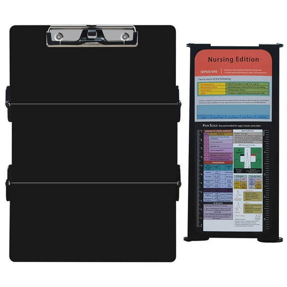 Trayknick Portable Aluminium Alloy Nursing Clipboard - Tri-fold Design with Pen Holder Pocket-sized Nursing Notebook File Clip