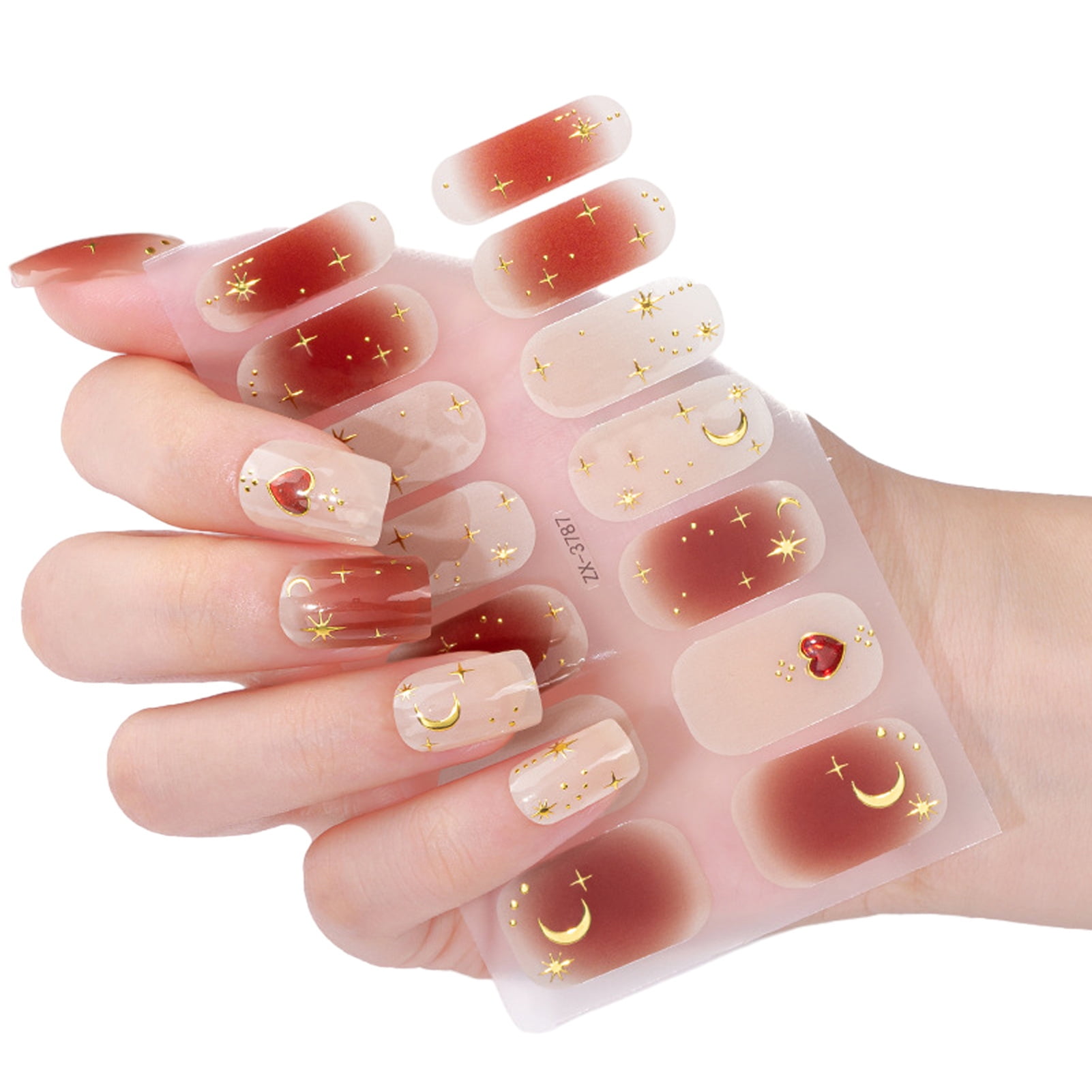 Trayknick Quick Nail Art Stickers 3d Nail Sticker Set for Easy Diy