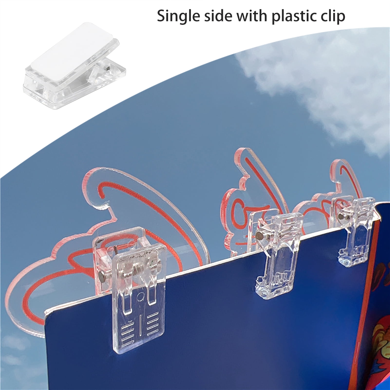 Trayknick SelfAdhesive Wall Clips Transparent Compact Size Binder