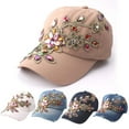 thumbnail image 1 of Trayknick Sparkling Rhinestone Baseball Cap - Lightweight Bling Hip Hop Hat, a Perfect Birthday Gift, 1 of 7