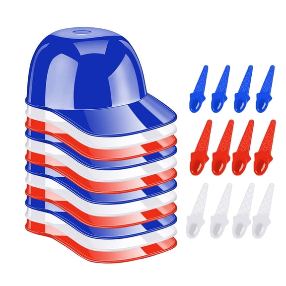 Trayknick Sports Party Ice Cream Bowl Baseball Hat Ice Cream Bowl Set 12pcs
