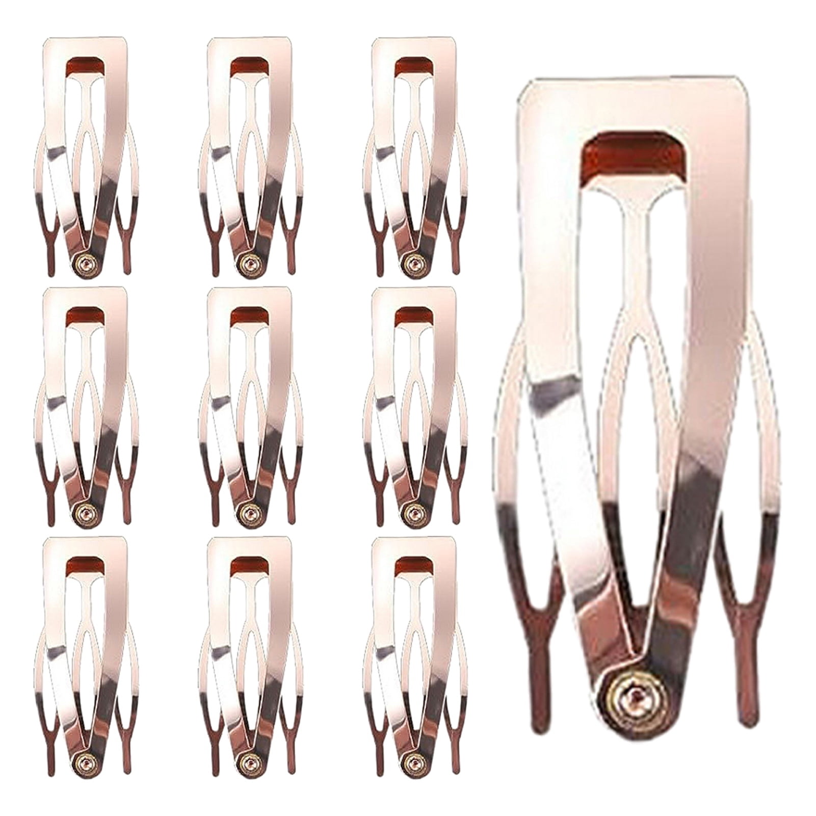 10 Ragazze Double-Grip Capelli Clip Metallo Scatto Barrettes - Foto 4