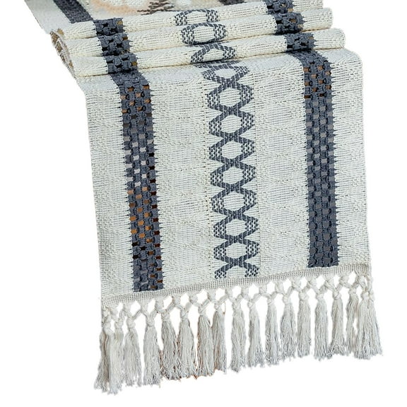 Trayknick Table Cover Table Runner for Weddings Table Runner with Tassels Boho Style Hollow Design Rustic Farmhouse Decor for Weddings Parties More