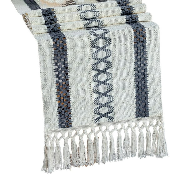 Trayknick Table Cover Table Runner for Weddings Table Runner with Tassels Boho Style Hollow Design Rustic Farmhouse Decor for Weddings Parties More