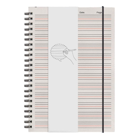 Hevirgo Thick Paper Notebook A5/b5 English Notebook Twin wire Binding 80 Sheets Eye Beige Paper English Writing Exercise Book for Students