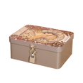 thumbnail image 1 of Trayknick Vintage Tin Box 1 Set Tin Box with Lock Key Vintage Style Jewelry Storage Case for Home, 1 of 8