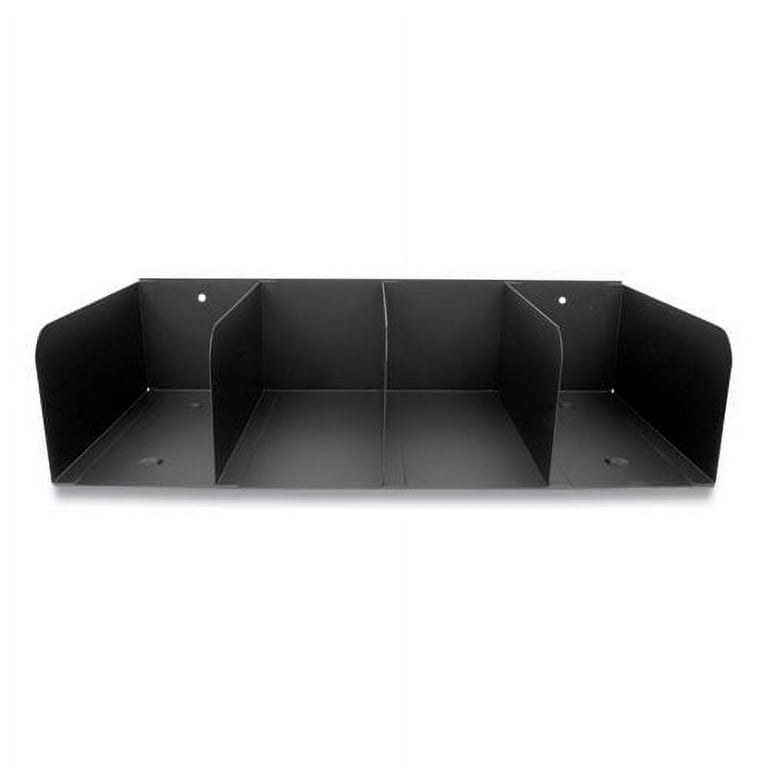 Trays, 4 Compartments, 16 x 8 x 4, Heavy Gauge Steel, Black Trays, 4 Compartments, 16 x 8 x 4, Heavy Gauge Steel, Black