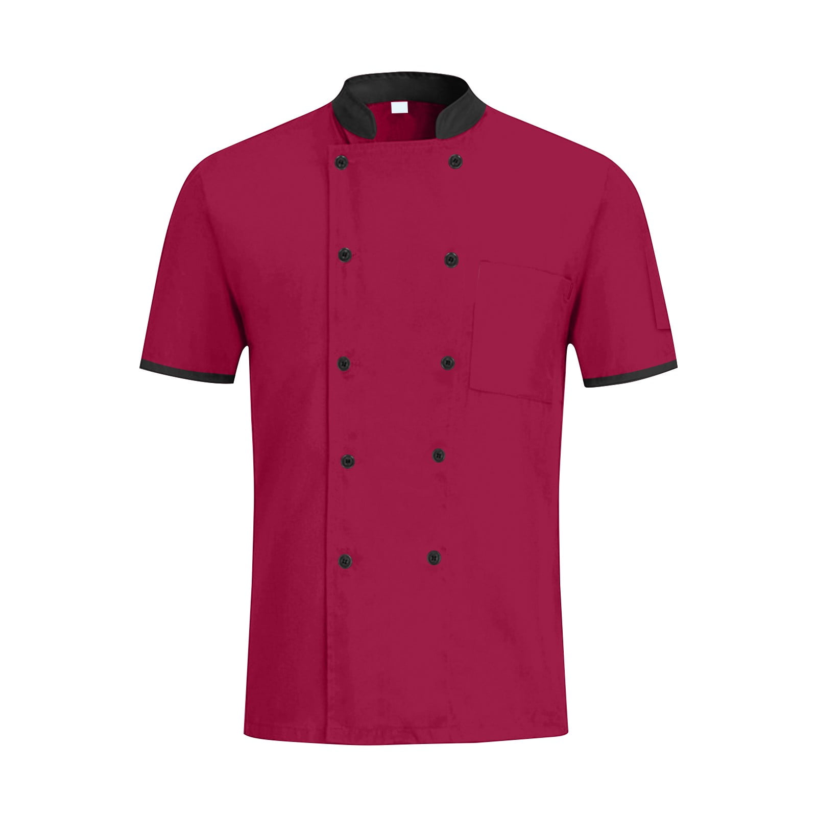 TrdSipl Chef Coat Unisex Double Breasted Utility Cook Shirt Short ...
