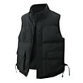 thumbnail image 1 of TrdSipl Men Puffer Vest Casual Stand Collar Quilted Waistcoat Outdoor Padded Jacket Coat Vest 2025 Winter Full Zip Jackets for Hiking Travel Golf Running, 1 of 3