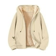 thumbnail image 1 of TrdSipl Sherpa Lined Hoodie Jacket for Men Fall Heavy Weight Warm Coat Plus Size Thick Fleece Full Zip Hooded Sweatshirt, 1 of 5