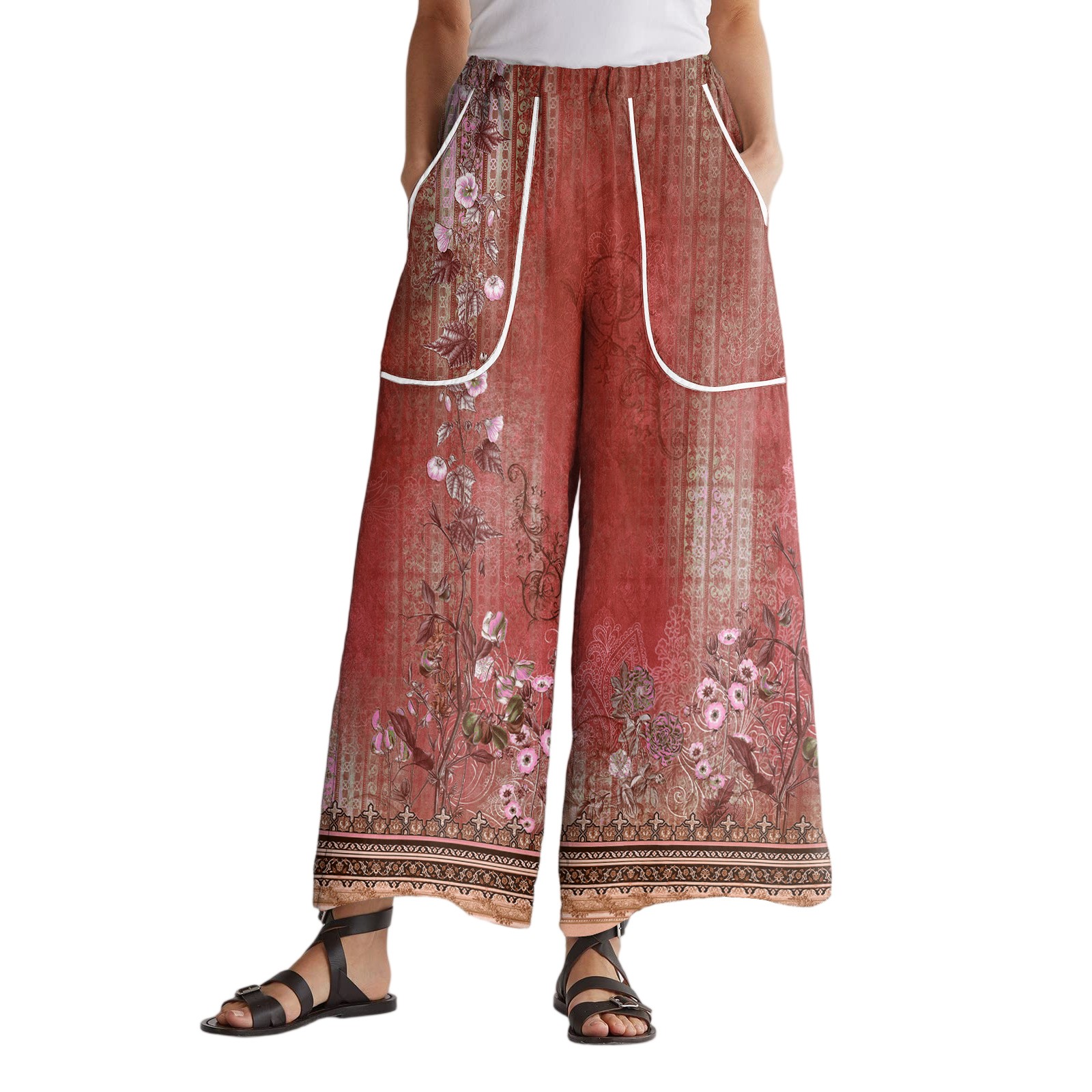 Weintee Women's Petite Linen Pants - 26.5" Inseam, Elastic Drawstring Waist With Pockets | Lightweight Summer Pants For Short Frames 5 thumbnail image