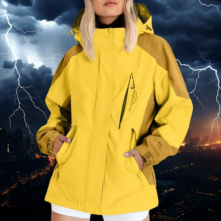 TrdSipl Rain Jacket for Women Plus Size Water Proofing Raincoat