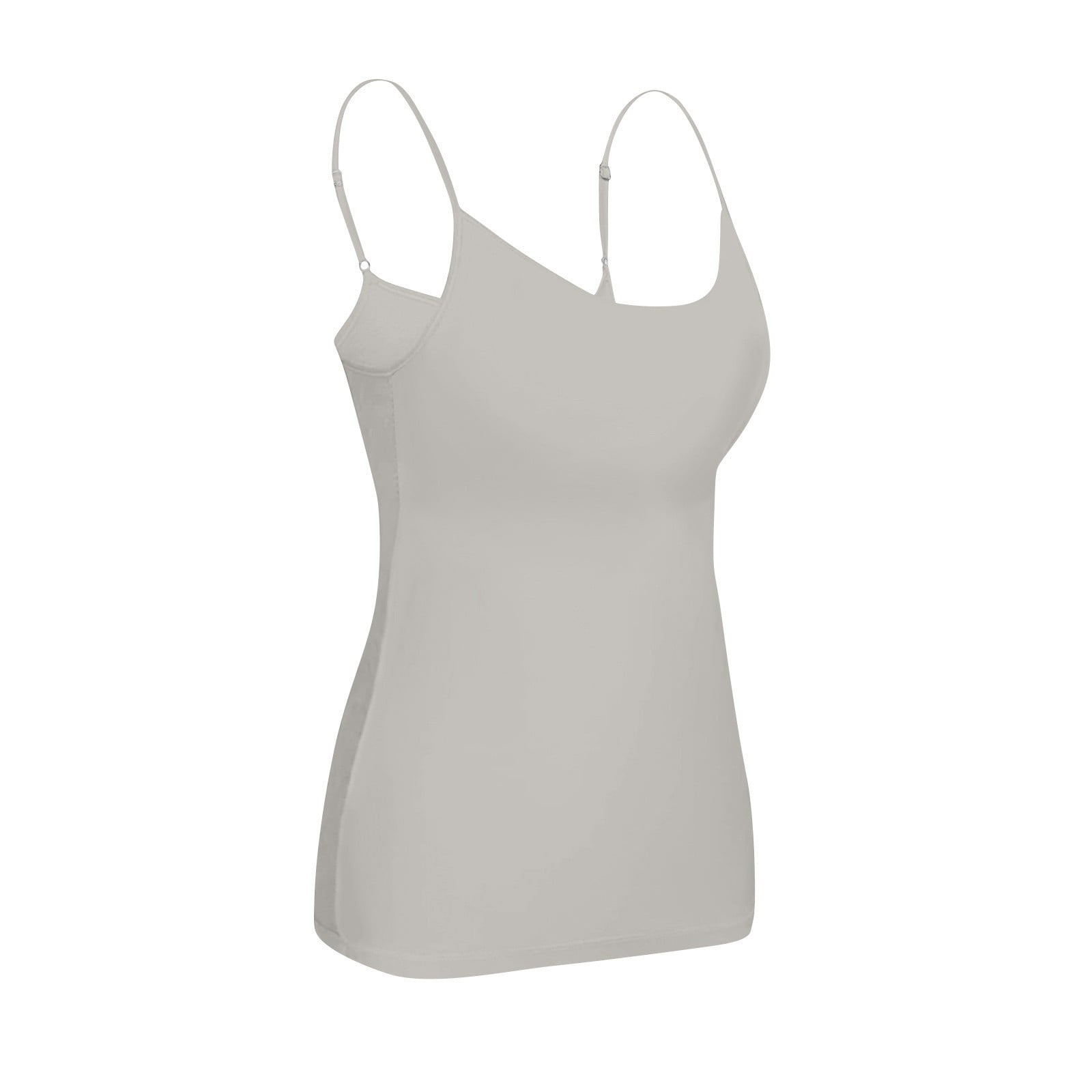 2 Pack Women's Crop Tank Tops - Double Layer Spaghetti Strap Camisole, Black And White, Size M - View #7