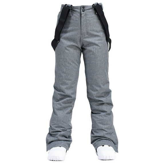 TrdSipl Women Detachable Ski Bib Pants Winter Outdoor Windproof Water Proofing Snow Pant Insulated Thermal Hiking Pants with Suspenders