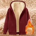 thumbnail image 1 of TrdSipl Women's Sherpa Lined Hoodie Jacket Fall Winter New Heavy Weight Thermal Coat Fashion Thick Fleece Zip Up Hooded Sweatshirts, 1 of 5