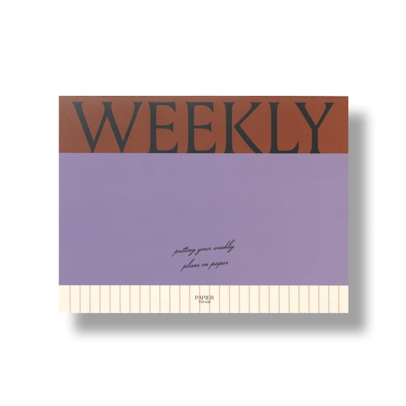 Papier To Go Undated Weekly Desk Calendar, 9.5 x 7.1 Inch, Modern Block Theme