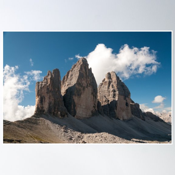 Tre Cime Di Lavaredo Poster Wall Art, Modern Wall Decor, 12x18 UNFRAMED