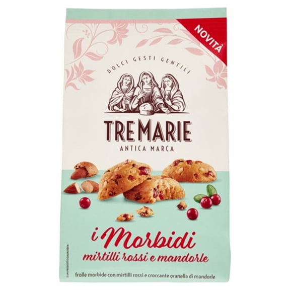 Tre Marie Soft Cookies with Red Berries and Almonds 10.58 oz (300 g)