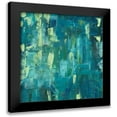 thumbnail image 1 of Tre Sorelle Studios 12x12 Black Modern Framed Museum Art Print Titled - Shades of Teal, 1 of 5