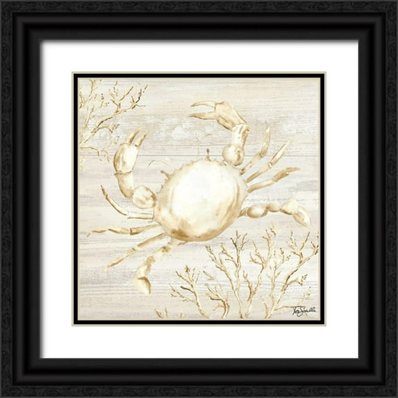 Tre Sorelle Studios 12x12 Black Ornate Wood Framed with Double Matting Museum Art Print Titled - Calm Shores II