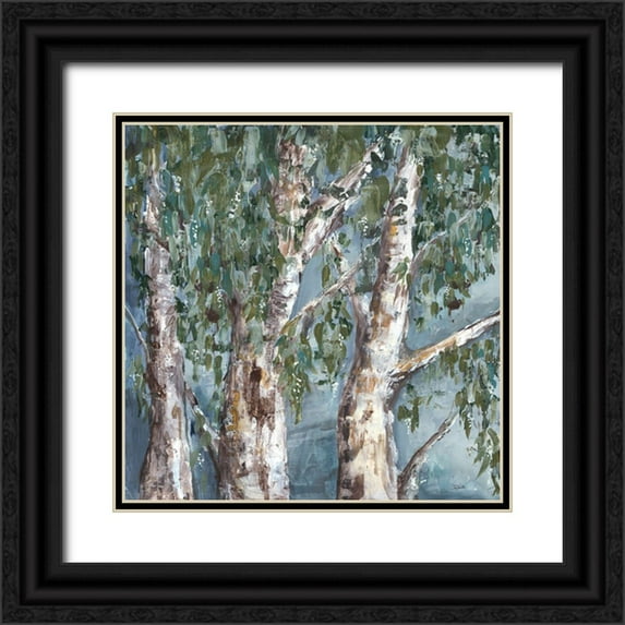 Tre Sorelle Studios 12x12 Black Ornate Wood Framed with Double Matting Museum Art Print Titled - Eucalyptus Trees