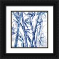 thumbnail image 1 of Tre Sorelle Studios 12x12 Black Ornate Wood Framed with Double Matting Museum Art Print Titled - Indigo Asian Bamboo II, 1 of 4