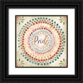 thumbnail image 1 of Tre Sorelle Studios 12x12 Black Ornate Wood Framed with Double Matting Museum Art Print Titled - Mosaic Rainbow round IV, 1 of 4