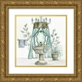 thumbnail image 1 of Tre Sorelle Studios 12x12 Gold Ornate Wood Framed with Double Matting Museum Art Print Titled - French Bath Sketch II - sink, 1 of 4