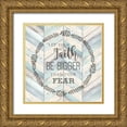 thumbnail image 1 of Tre Sorelle Studios 12x12 Gold Ornate Wood Framed with Double Matting Museum Art Print Titled - Let Your Faith Chevron, 1 of 4