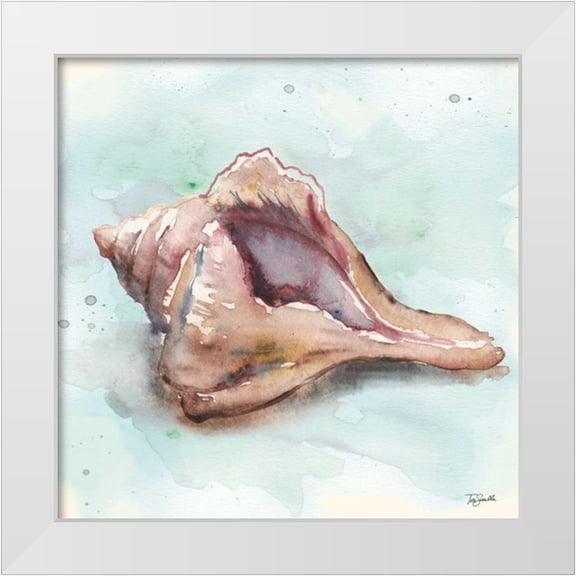 Tre Sorelle Studios 12x12 White Modern Wood Framed Museum Art Print Titled - Watercolor Shells III