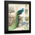 thumbnail image 1 of Tre Sorelle Studios 12x14 Black Modern Framed Museum Art Print Titled - Vintage Peacocks I, 1 of 5