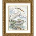 thumbnail image 1 of Tre Sorelle Studios 12x14 Gold Ornate Wood Framed with Double Matting Museum Art Print Titled - Shore Birds I, 1 of 4