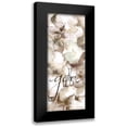 thumbnail image 1 of Tre Sorelle Studios 12x24 Black Modern Framed Museum Art Print Titled - Cotton Boll Panel Grey Sentiment II (Gather), 1 of 5
