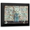 thumbnail image 1 of Tre Sorelle Studios 14x12 Black Modern Framed Museum Art Print Titled - Blossoms in Mason Jar, 1 of 5