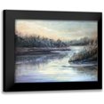 thumbnail image 1 of Tre Sorelle Studios 14x12 Black Modern Framed Museum Art Print Titled - Silver Waters landscape, 1 of 5